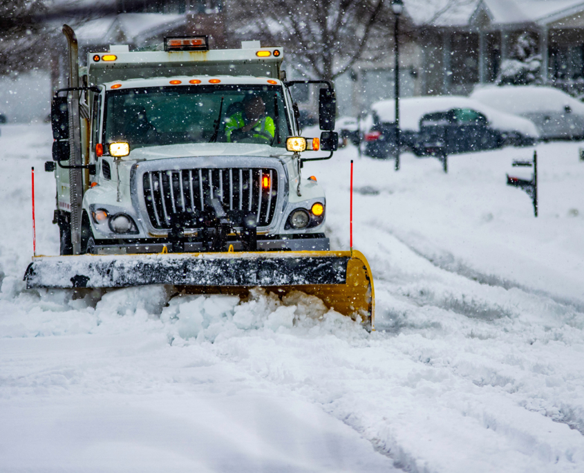 Snow Plow Plowing Snow
