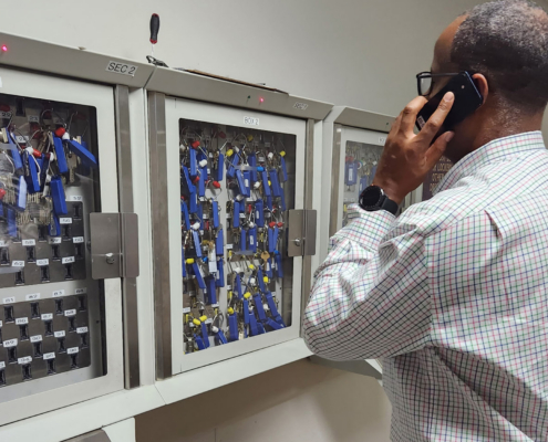 Person Using Smartkey Locker